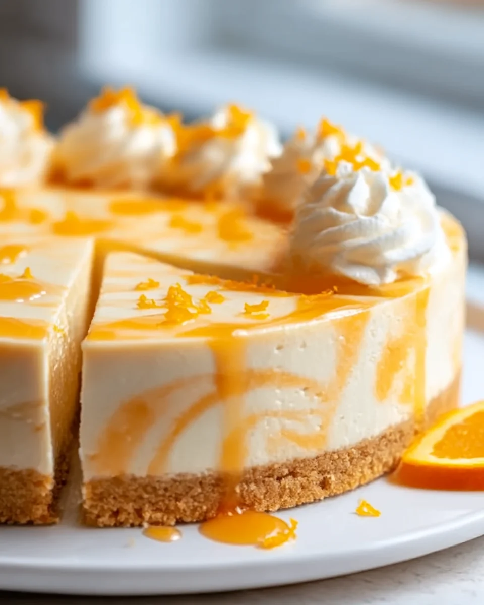 No-Bake Orange Dreamsicle Cheesecake