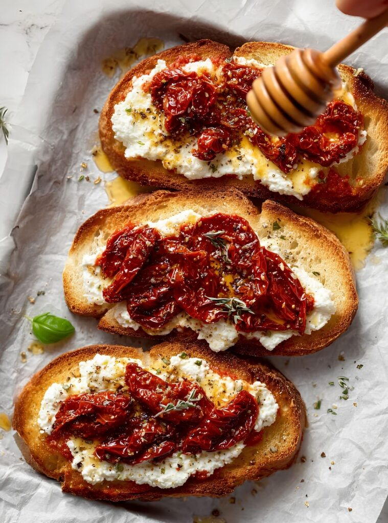 Hot Honey Cottage Cheese Pizza Toast